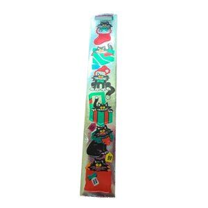Vintage 80s Toots Christmas Cats Foil Stickers Sheet Sticker 6"